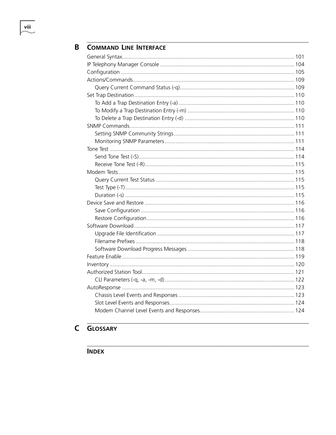 3Com 5210 manual Glossary Index 