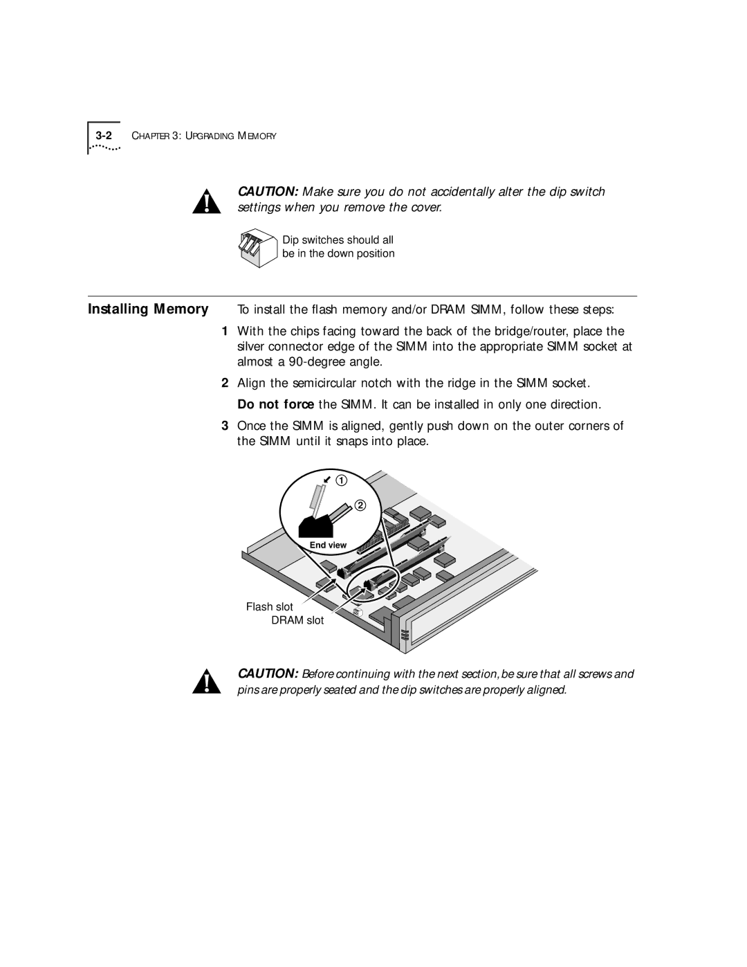 3Com 52x, 32x manual Dip switches should all be in the down position 