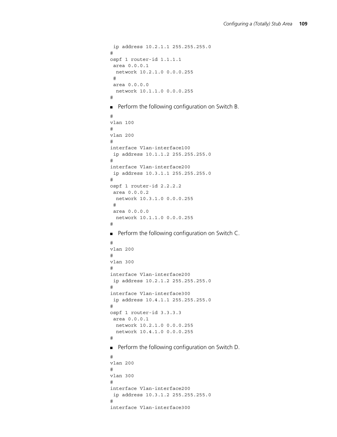 3Com 5500G, 4210, 4200G manual Perform the following configuration on Switch B 