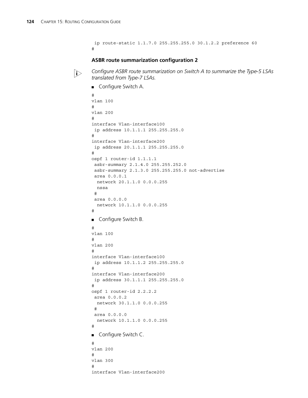 3Com 5500G, 4210, 4200G manual Ip route-static 1.1.7.0 255.255.255.0 30.1.2.2 preference 