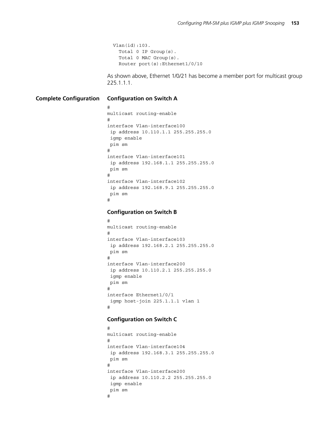 3Com 5500G, 4210, 4200G manual Complete Configuration Configuration on Switch a 