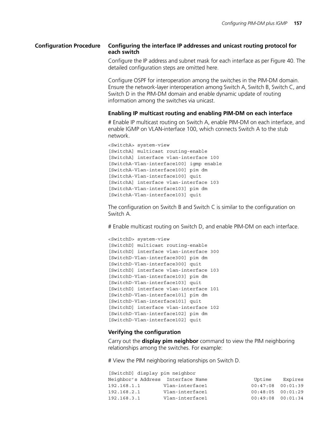 3Com 5500G, 4210, 4200G manual Verifying the configuration 