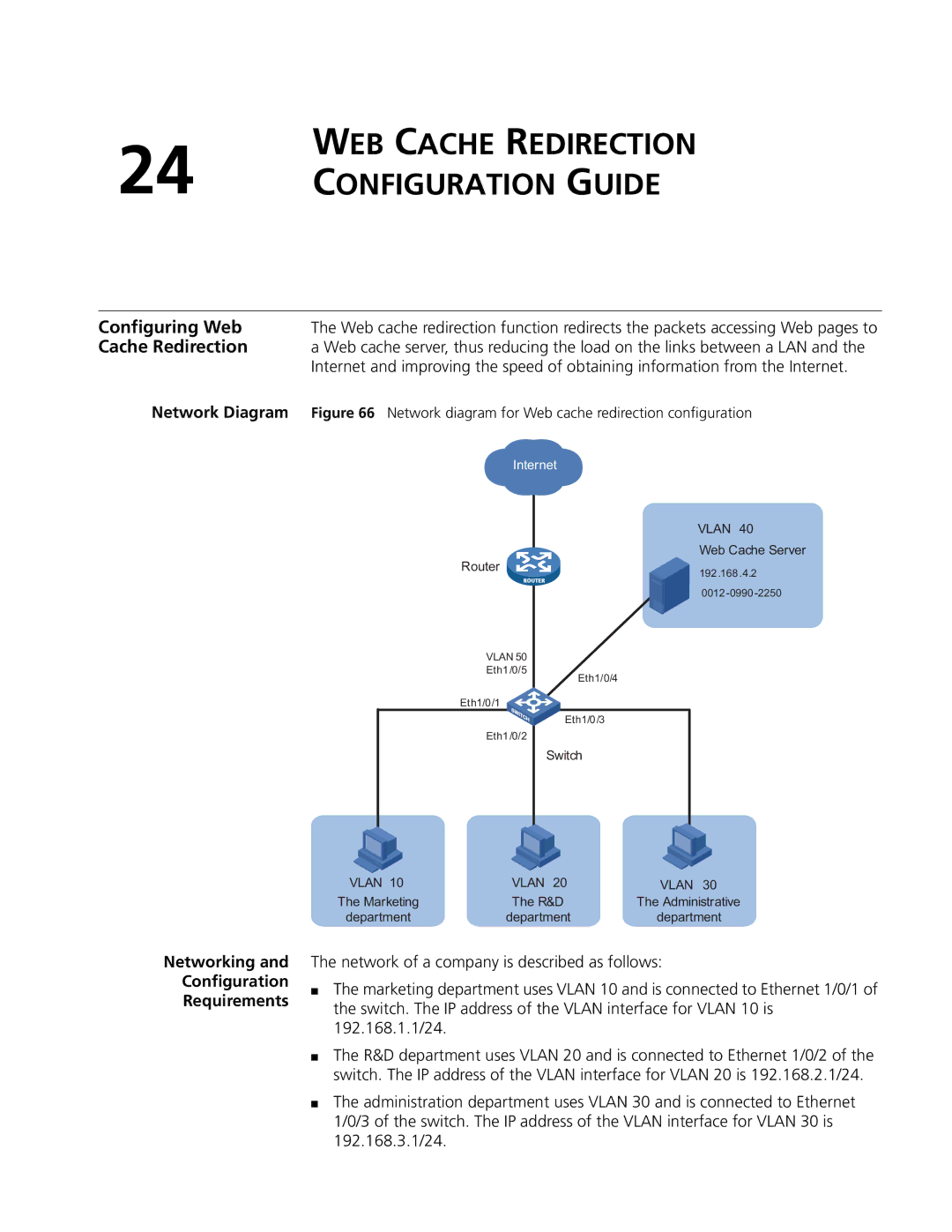 3Com 5500G, 4210, 4200G manual WEB Cache Redirection Configuration Guide 