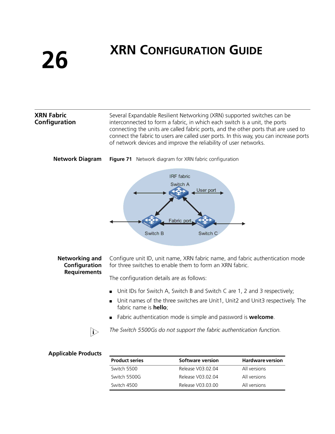 3Com 4200G, 5500G, 4210 manual XRN Configuration Guide 