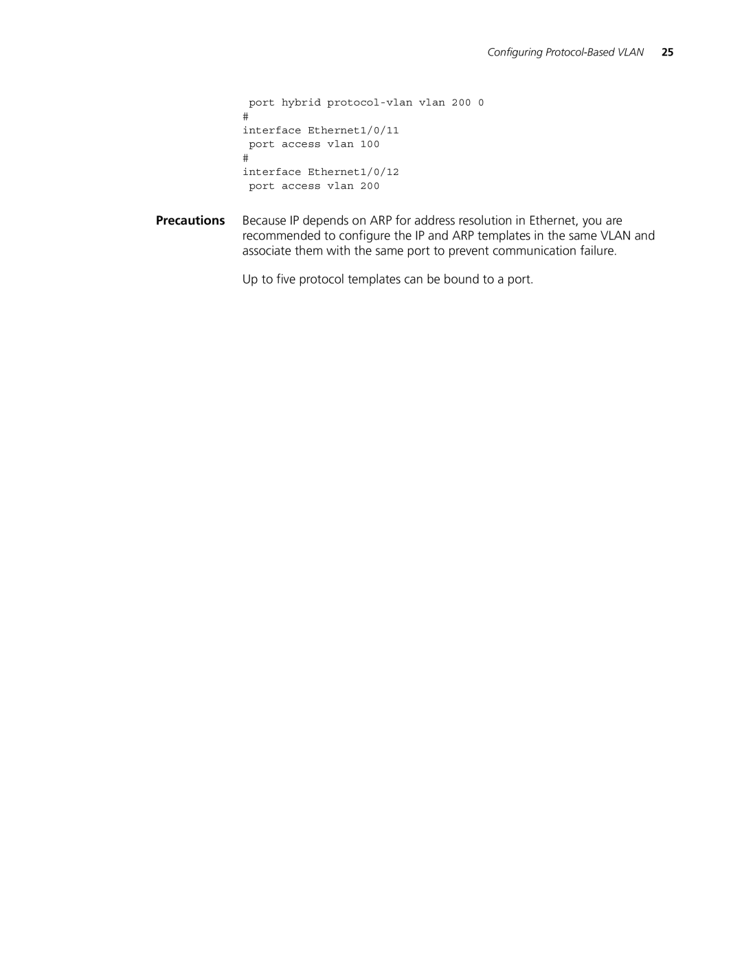 3Com 5500G, 4210, 4200G manual Configuring Protocol-Based Vlan 