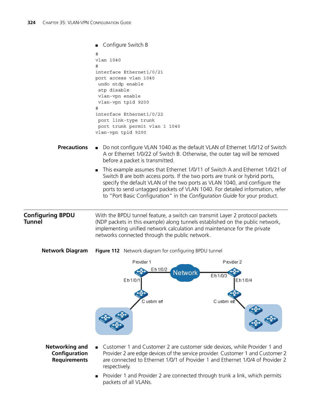 3Com 5500G, 4210, 4200G manual Tunnel, Packets of all VLANs 