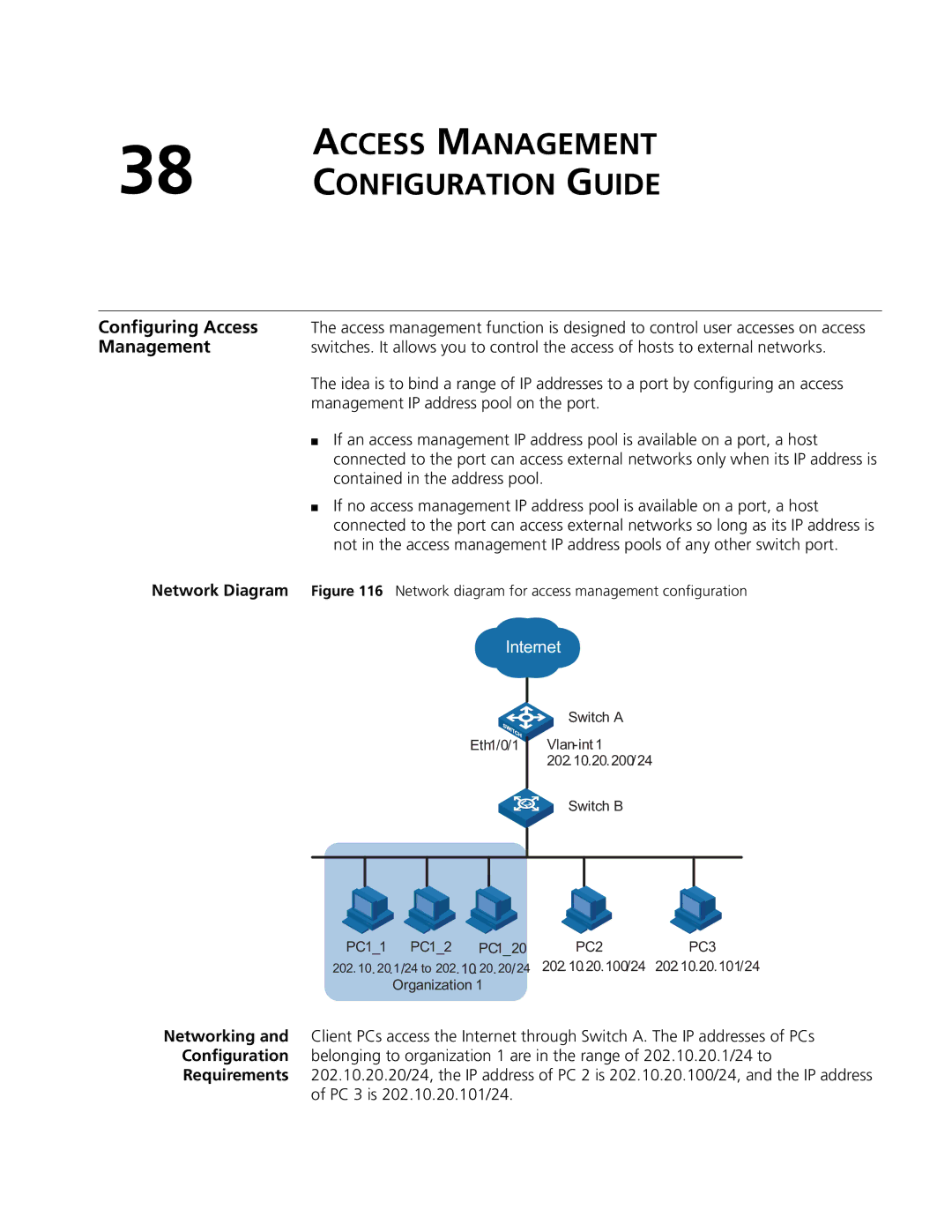 3Com 5500G, 4210, 4200G manual Access Management Configuration Guide, Configuring Access 