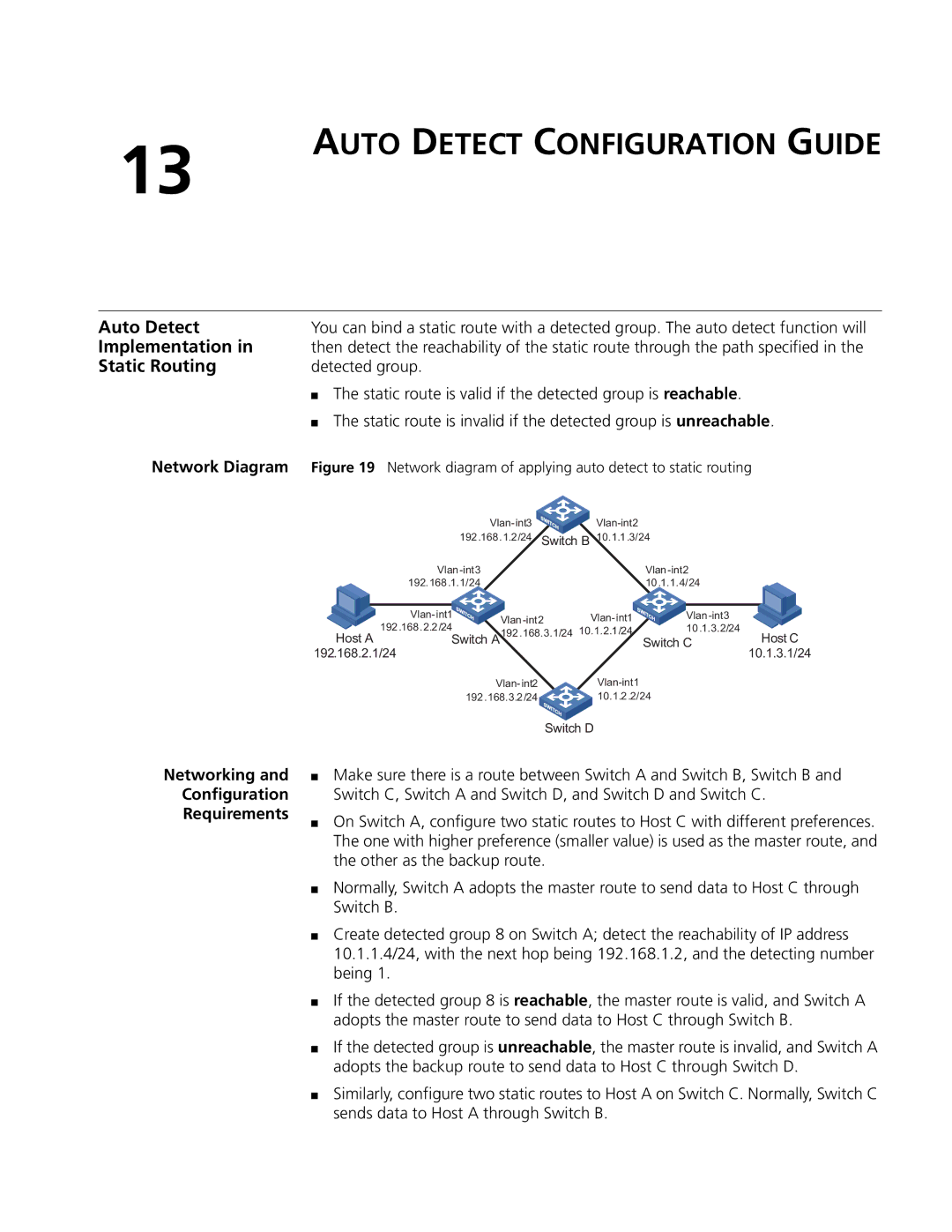 3Com 4200G, 5500G, 4210 manual Auto Detect Configuration Guide, Static Routing 