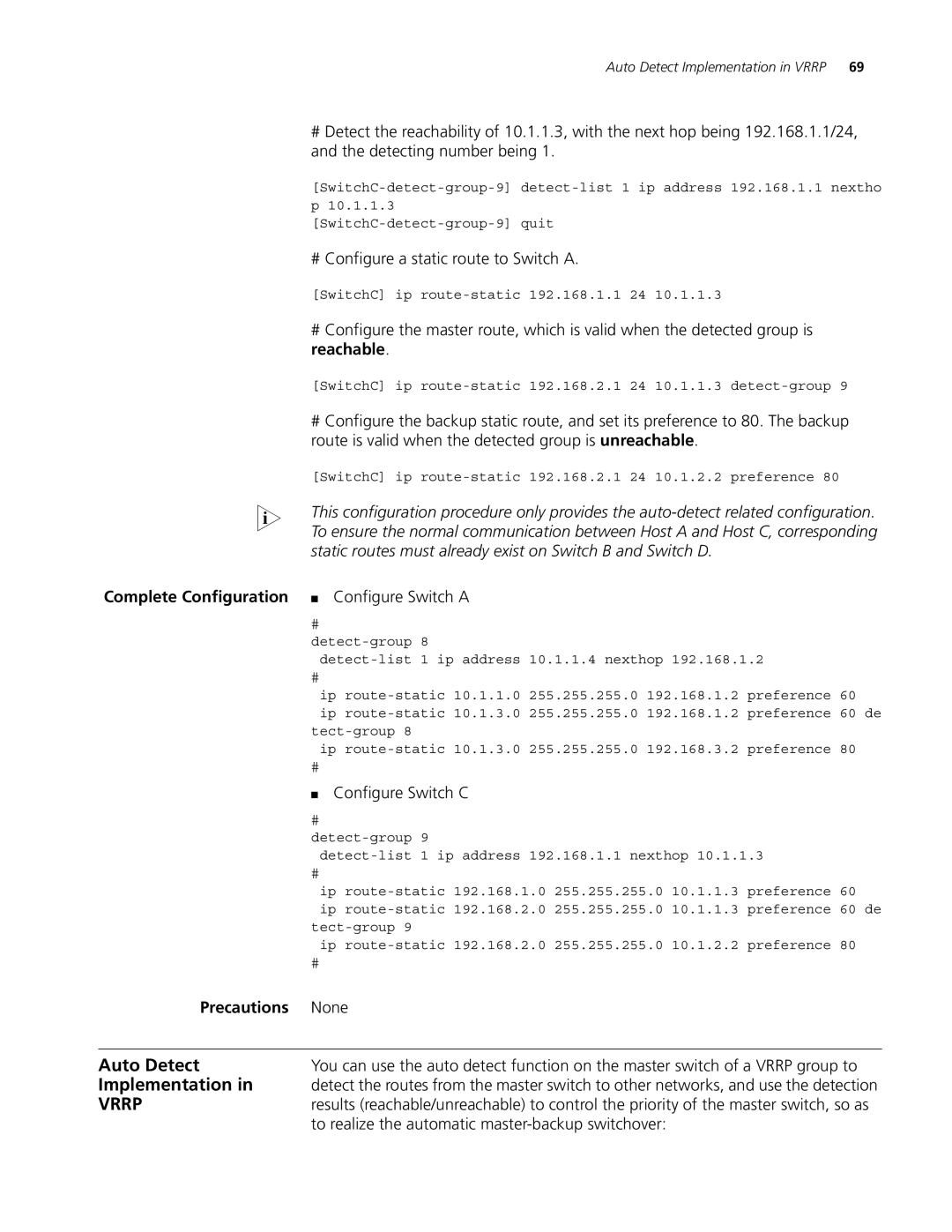 3Com 5500G, 4210, 4200G manual Auto Detect, Implementation 