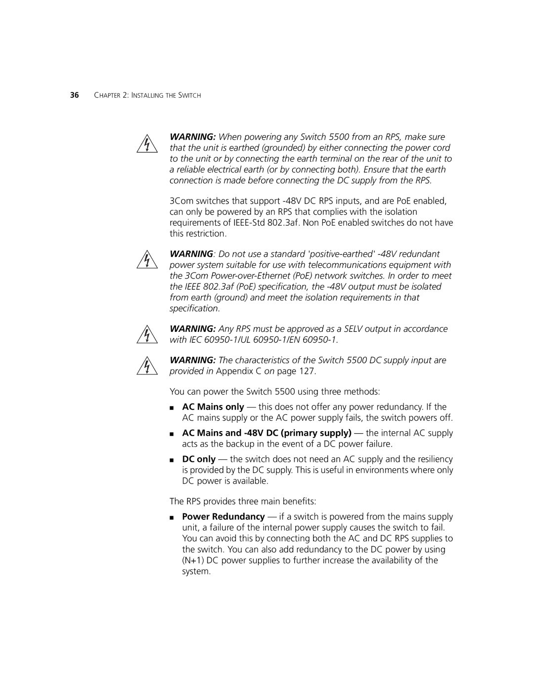 3Com 5500G-EI, 5500-EI manual Installing the Switch 