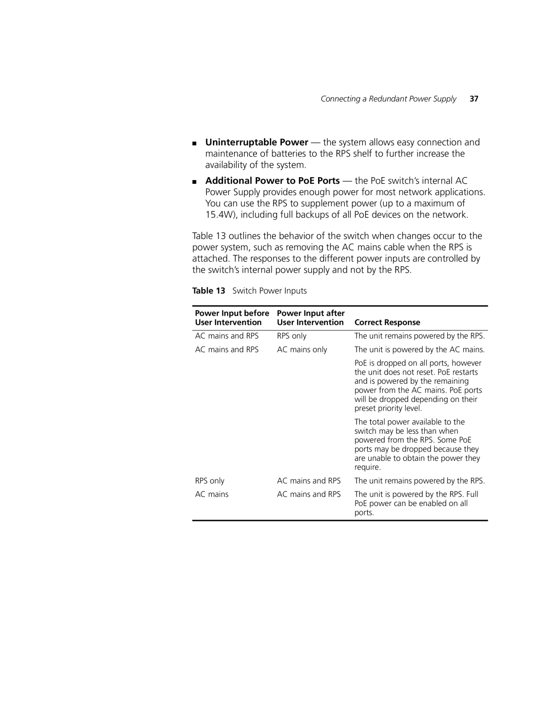 3Com 5500-EI, 5500G-EI manual Switch Power Inputs 