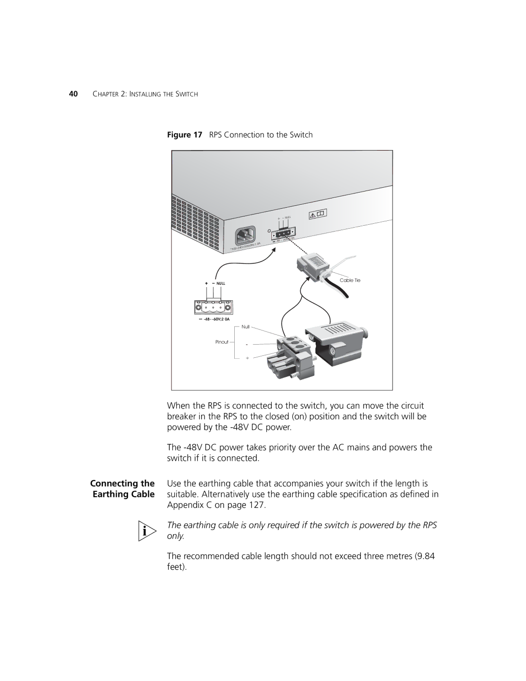 3Com 5500G-EI, 5500-EI manual Connecting the Earthing Cable 