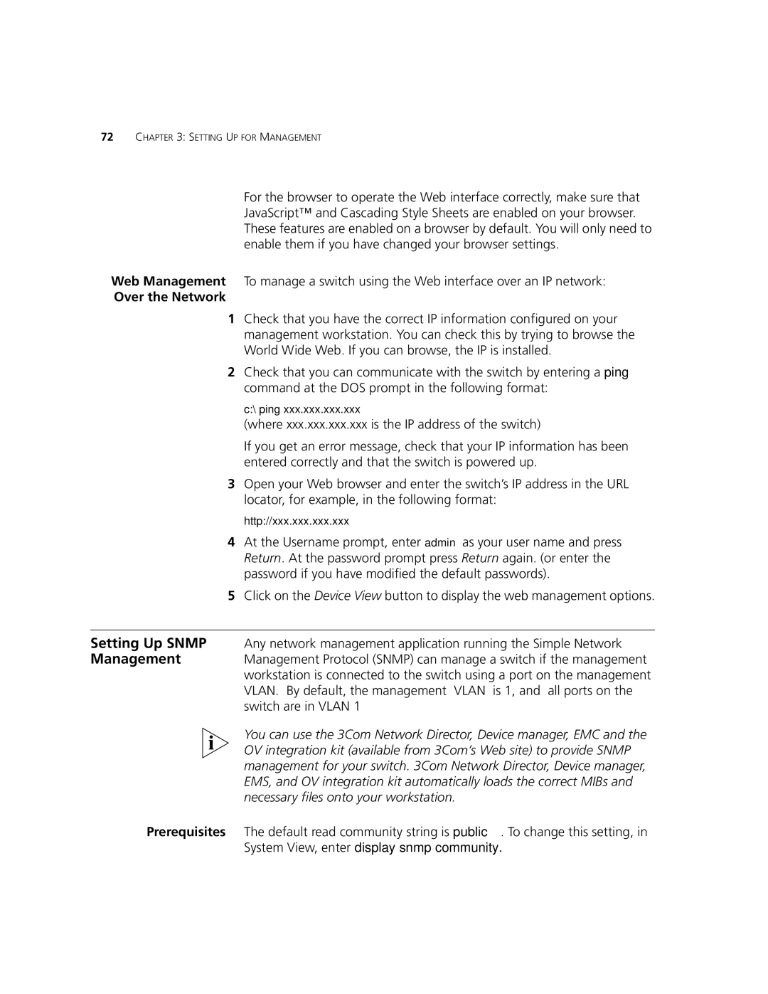 3Com 5500G-EI, 5500-EI manual Over the Network 