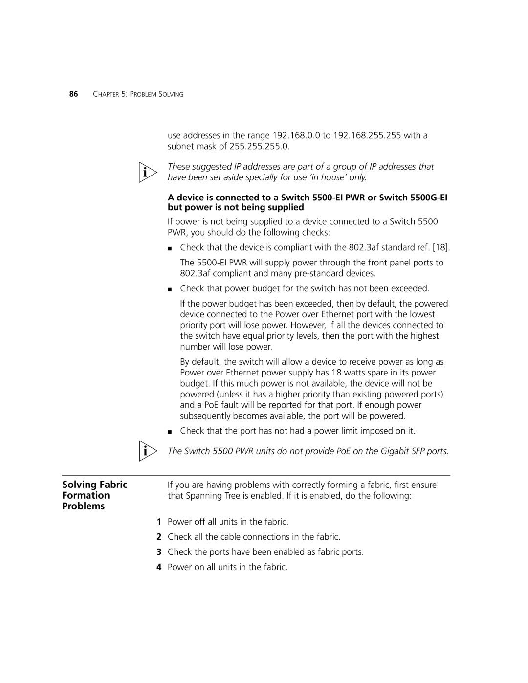 3Com 5500G-EI, 5500-EI manual Solving Fabric, Formation 