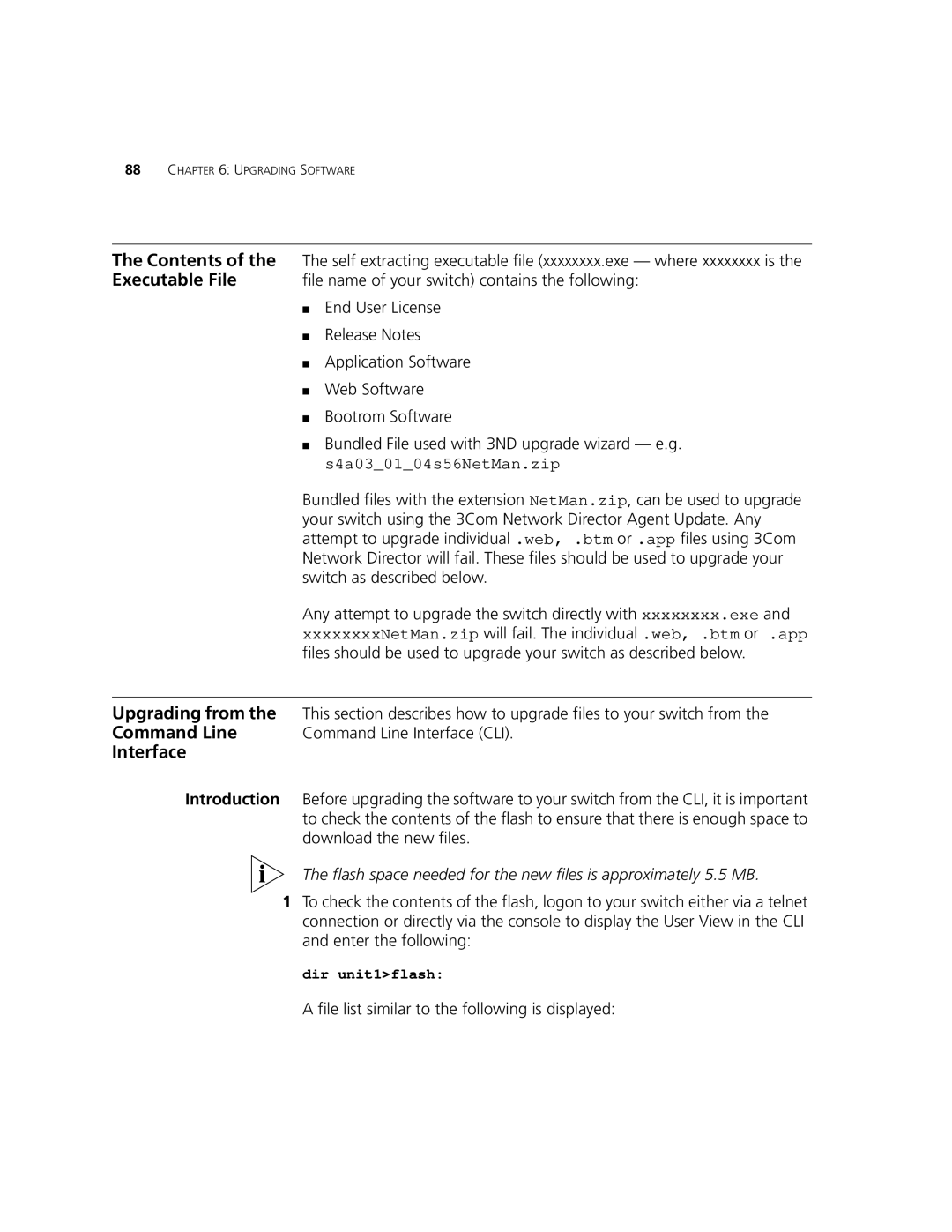 3Com 5500G-EI, 5500-EI manual Contents, Executable File, Upgrading from, Introduction 