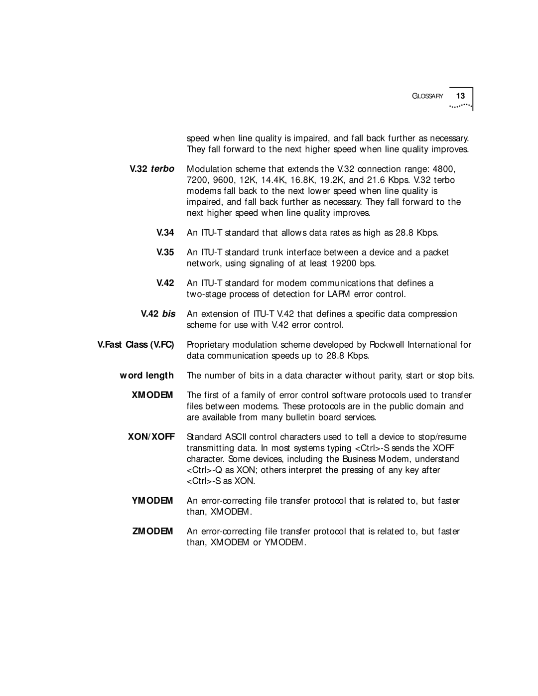 3Com 56K manual Glossary 