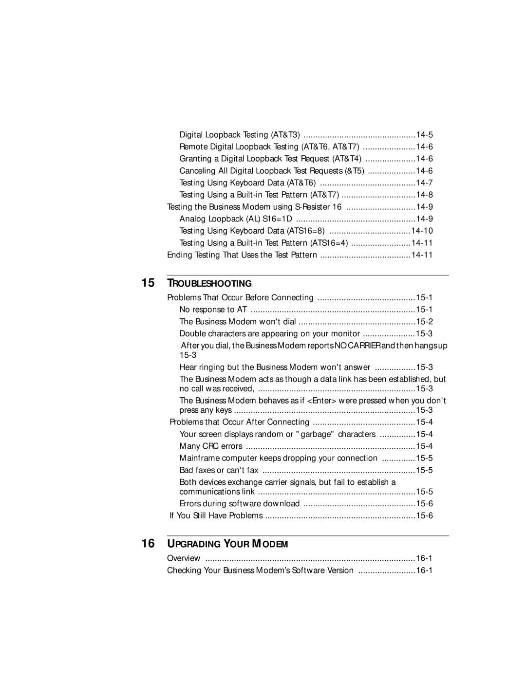 3Com 56K Digital Loopback Testing AT&T3, Remote Digital Loopback Testing AT&T6, AT&T7, Testing Using Keyboard Data AT&T6 