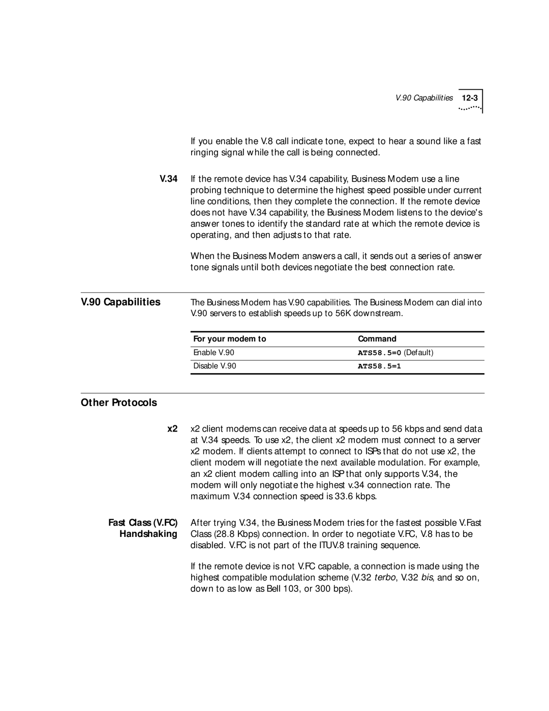 3Com 56K manual Capabilities, Other Protocols, Enable, Disable 