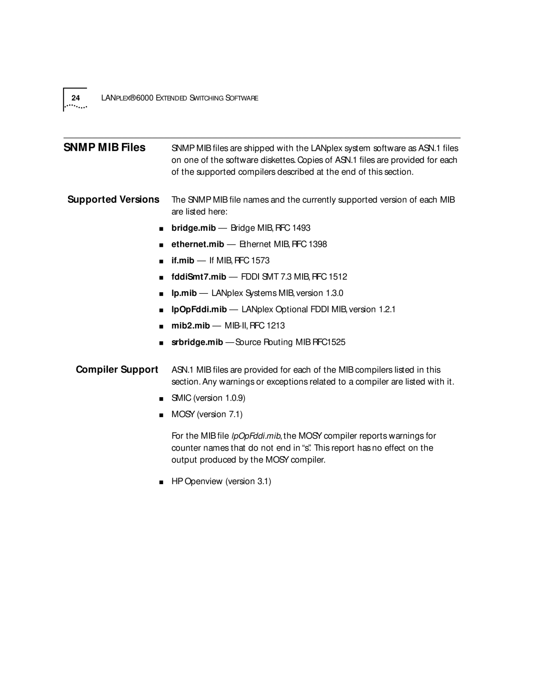 3Com manual Lanplex 6000 Extended Switching Software 