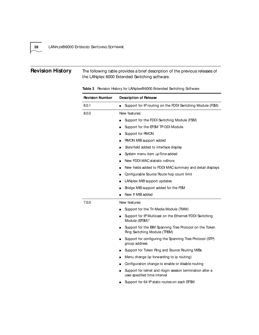 3Com 6000 manual Support for the Fddi Switching Module FSM 