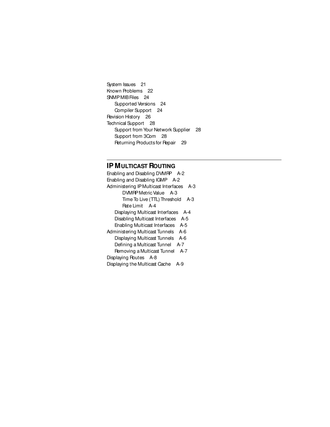 3Com 6000 manual IP Multicast Routing 