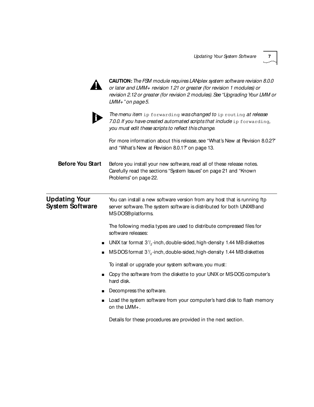 3Com 6000 manual Updating Your System Software 