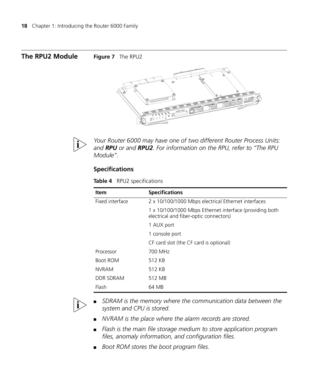 3Com 6000 manual RPU2 Module 