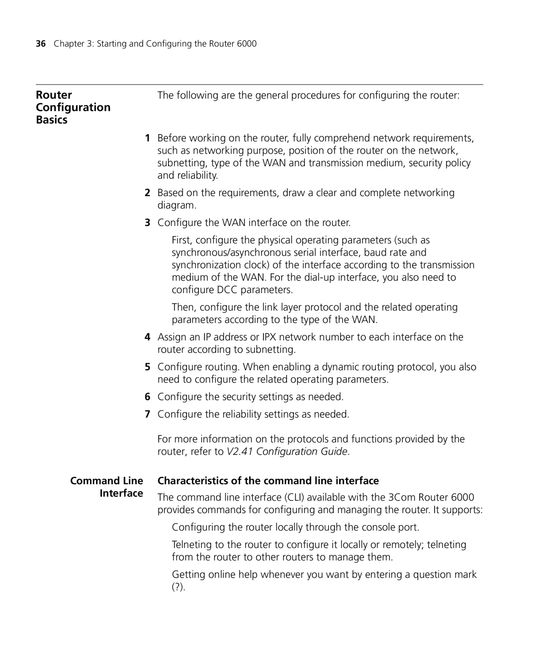 3Com 6000 manual Configuration Basics 