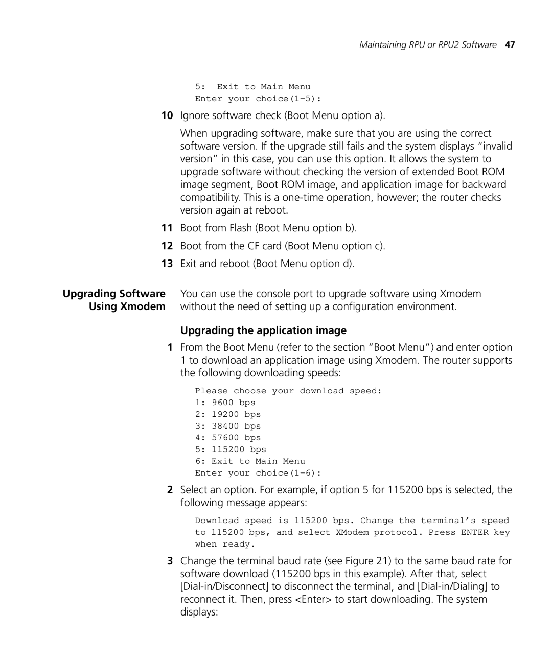 3Com 6000 manual Upgrading the application image 