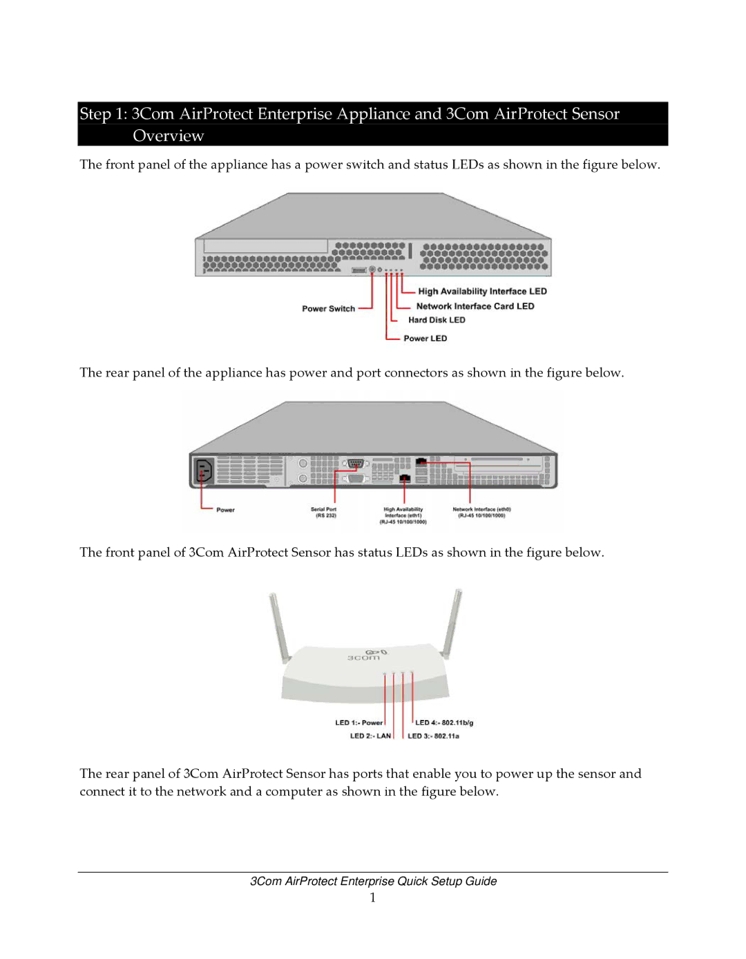 3Com 6100 setup guide 3Com AirProtect Enterprise Quick Setup Guide 