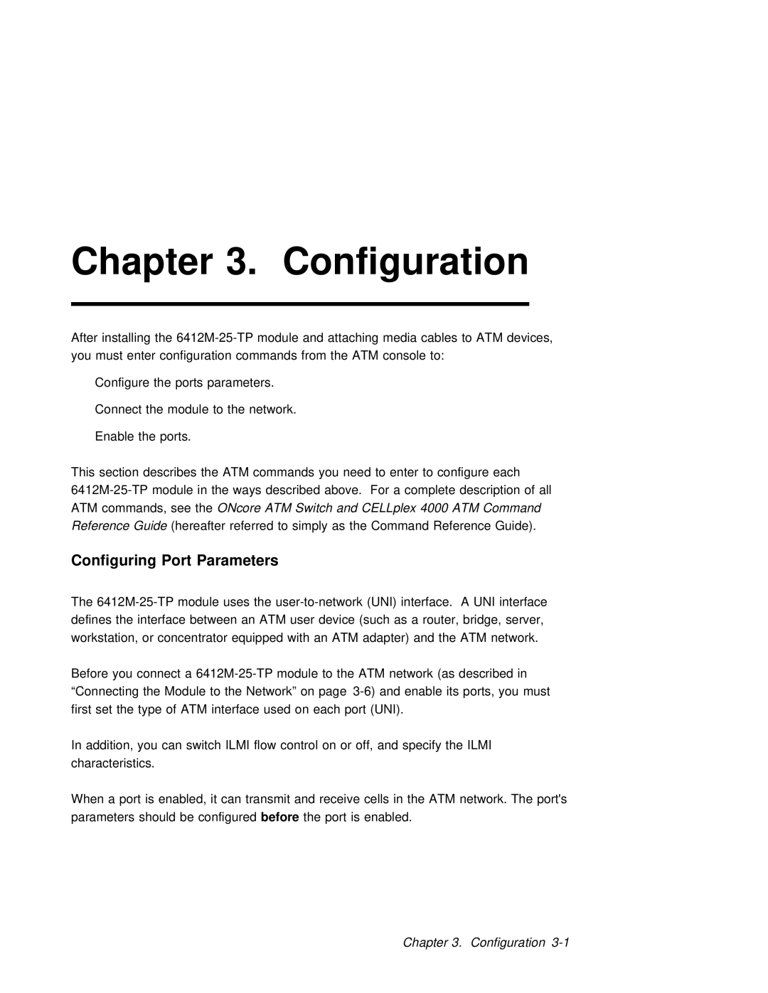 3Com 6412M-25-TP manual Parameters, Configuration 