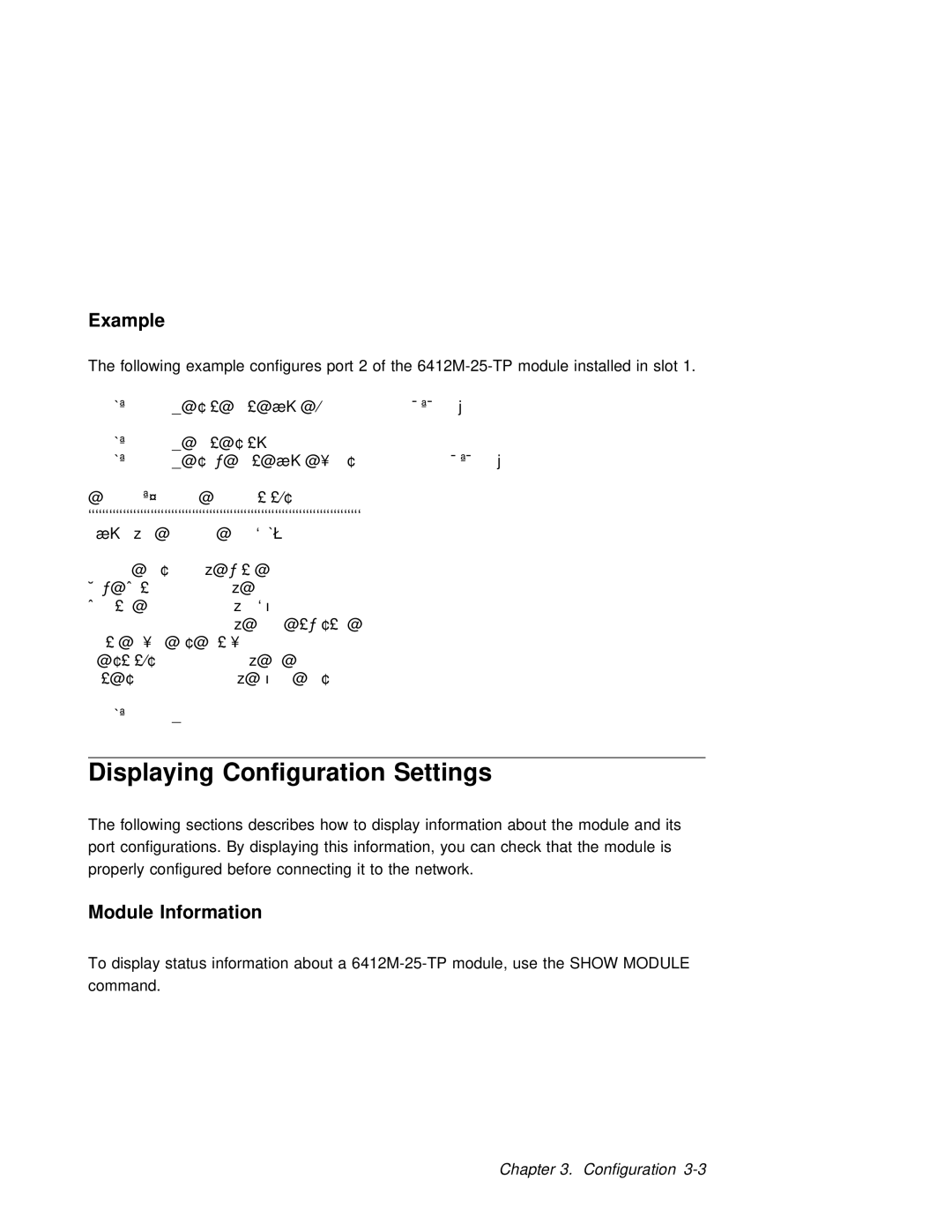3Com 6412M-25-TP manual Configuration Settings, Example 