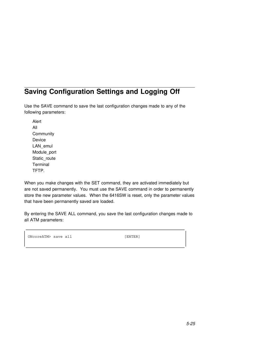 3Com 6416SW manual Saving Configuration Settings and Logging Off, Tftp 