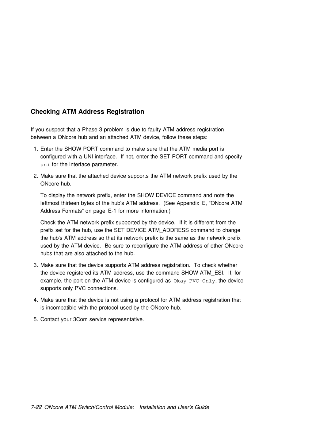 3Com 6416SW manual Command Specify 