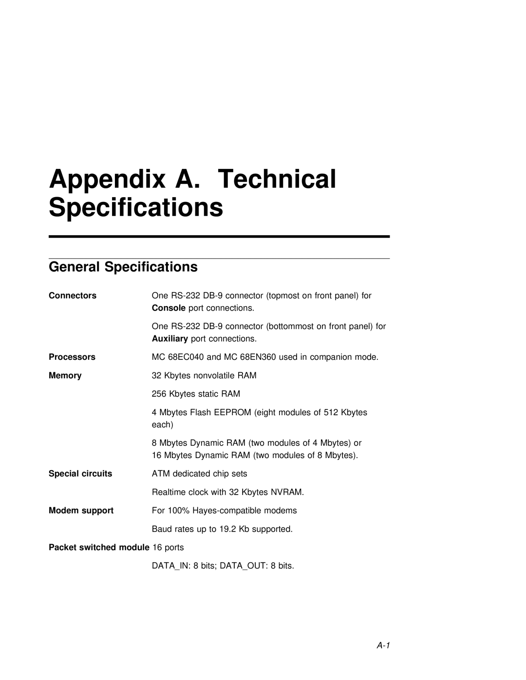 3Com 6416SW manual General Specifications 