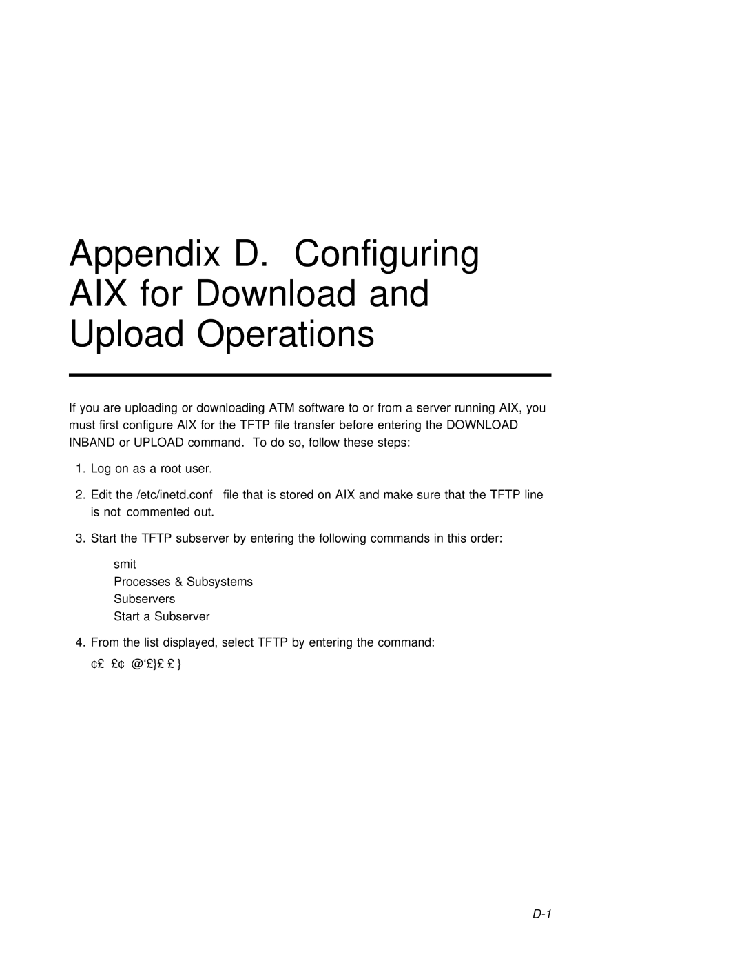 3Com 6416SW manual Appendix D. Configuring AIX for Download Upload Operations, Isnot 