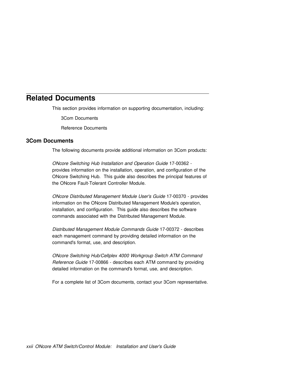 3Com 6416SW manual Related Documents, 3Com Documents 