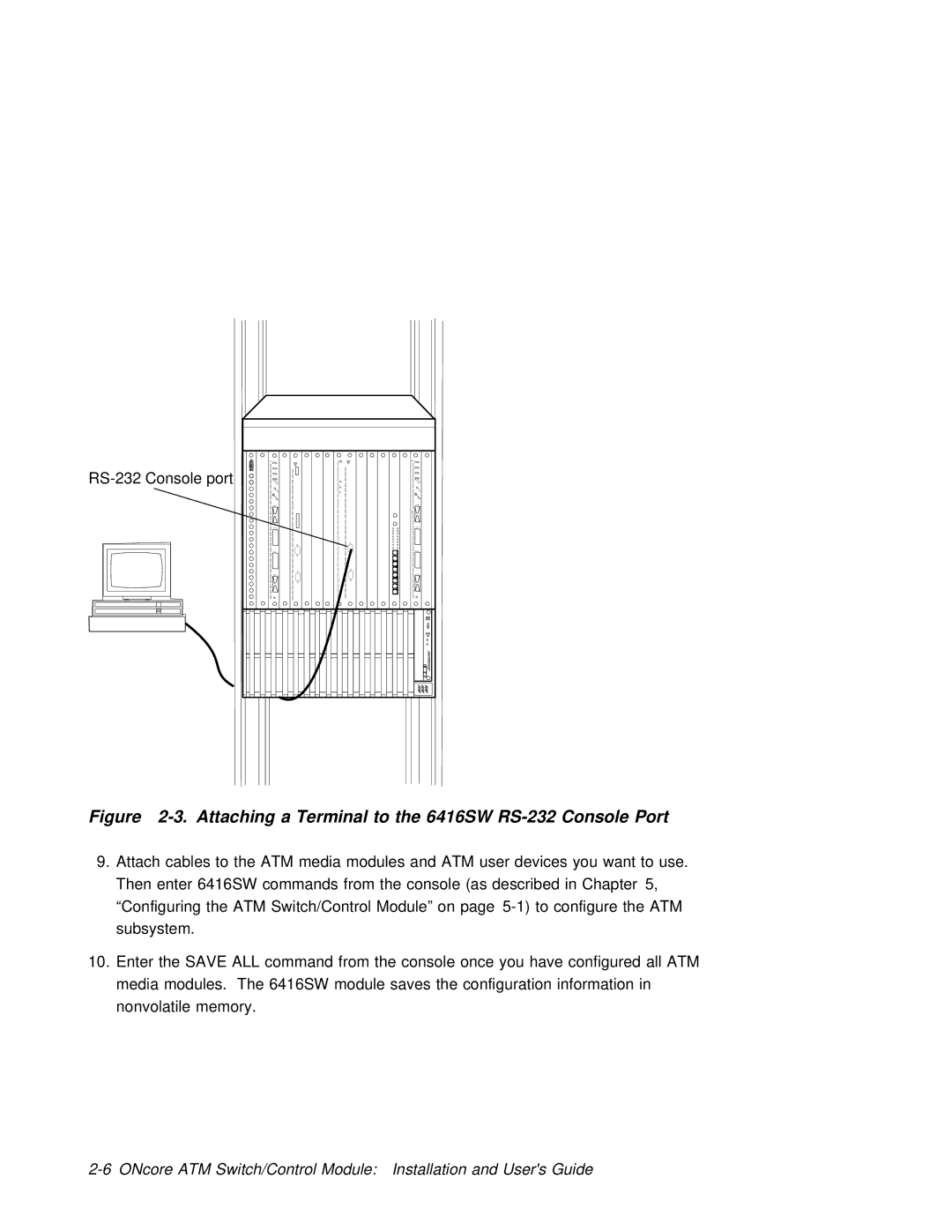 3Com manual Attaching a Terminal to 6416SW, Save 