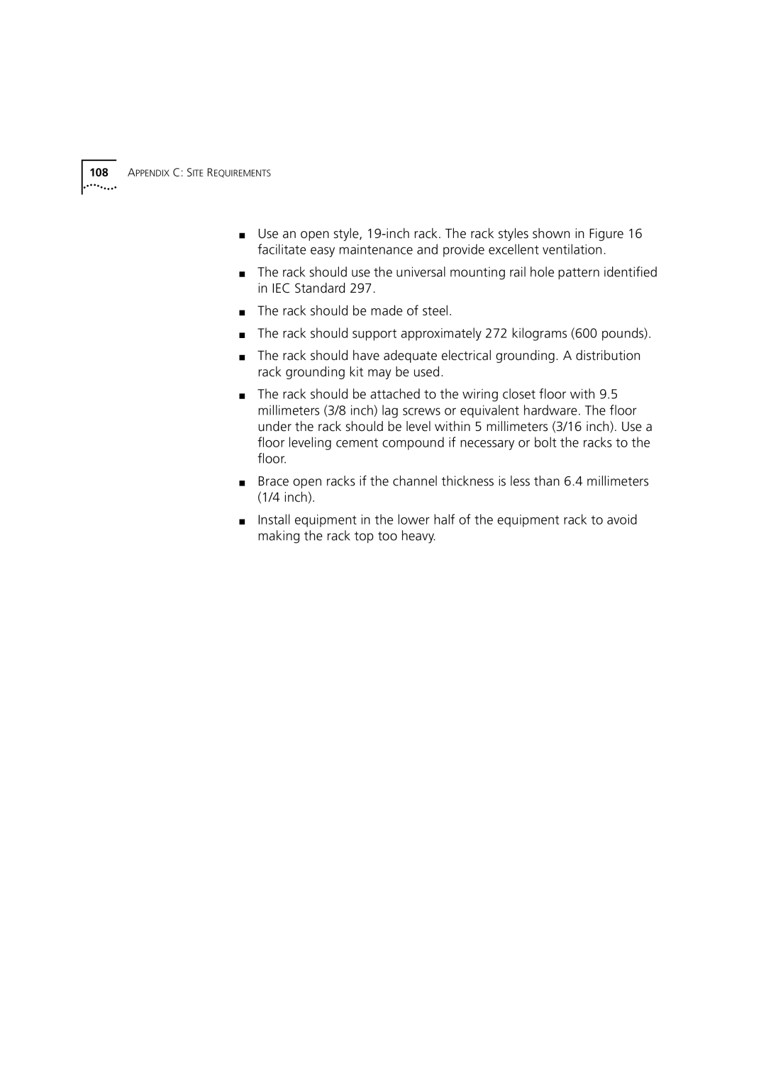 3Com 7000 manual Appendix C Site Requirements 