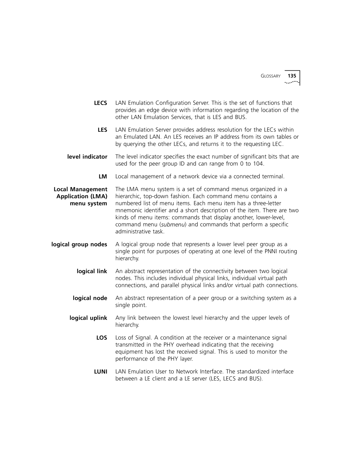 3Com 7000 manual Glossary 