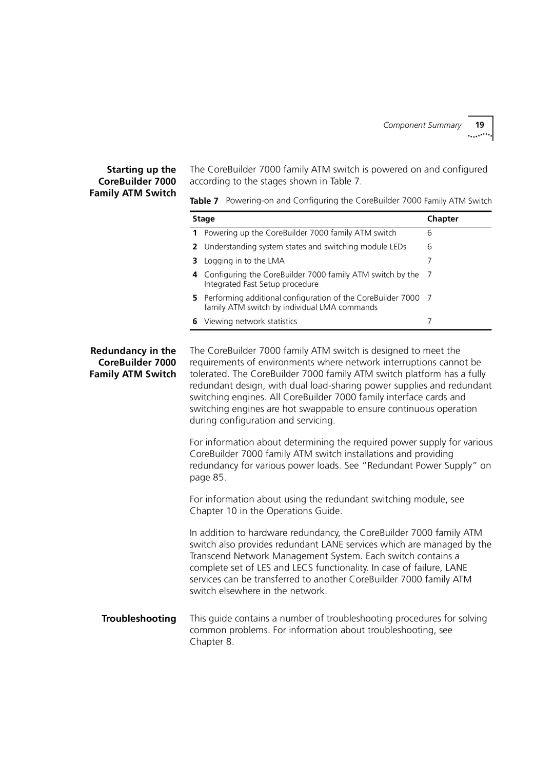 3Com 7000 manual Stage Chapter 