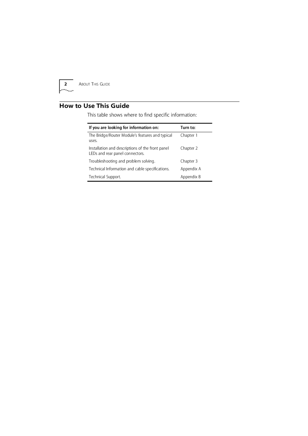 3Com 7000 manual How to Use This Guide, This table shows where to find specific information 