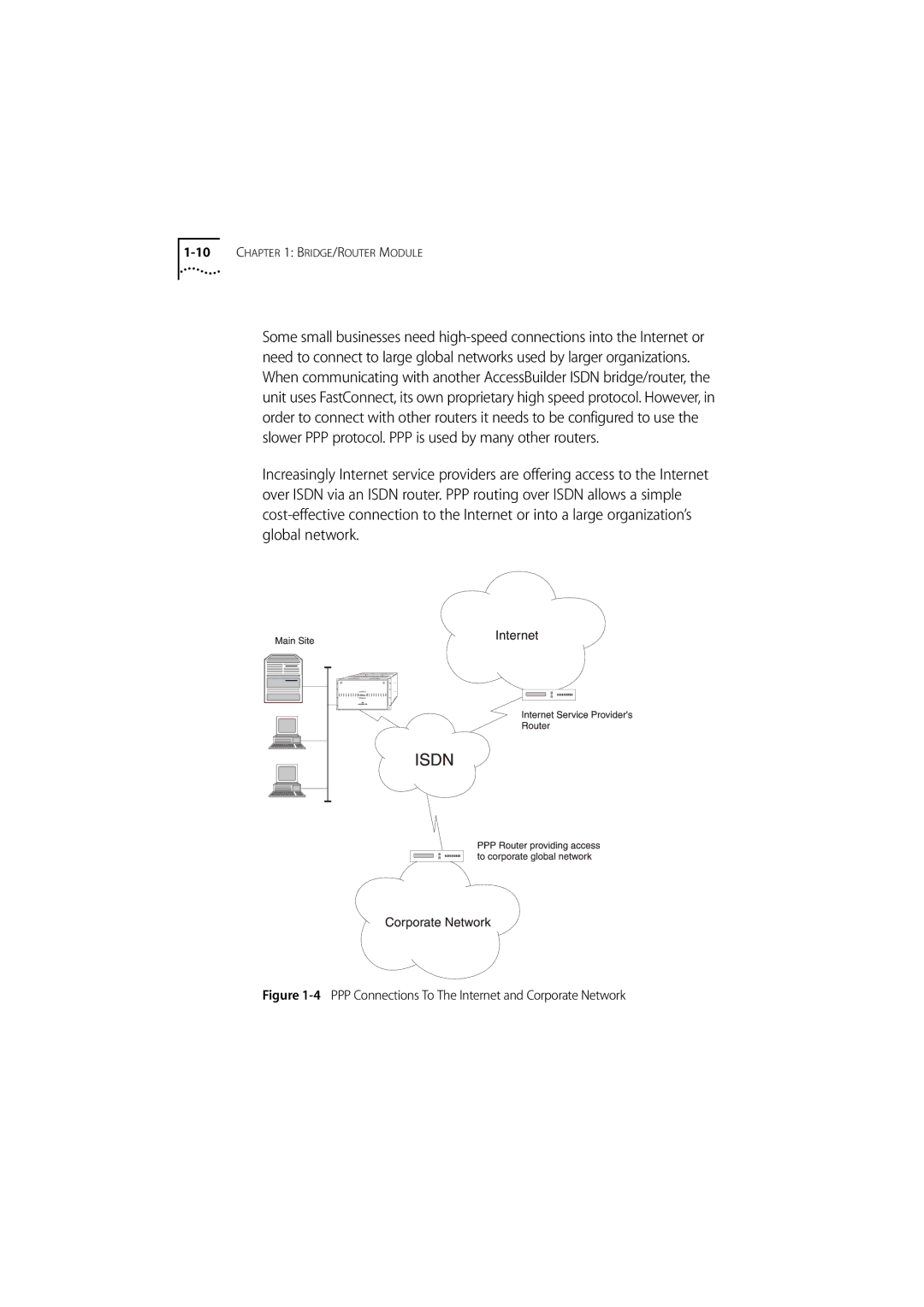 3Com 7000 manual Internet or PPP Router, PPP Connections To The Internet and Corporate Network 