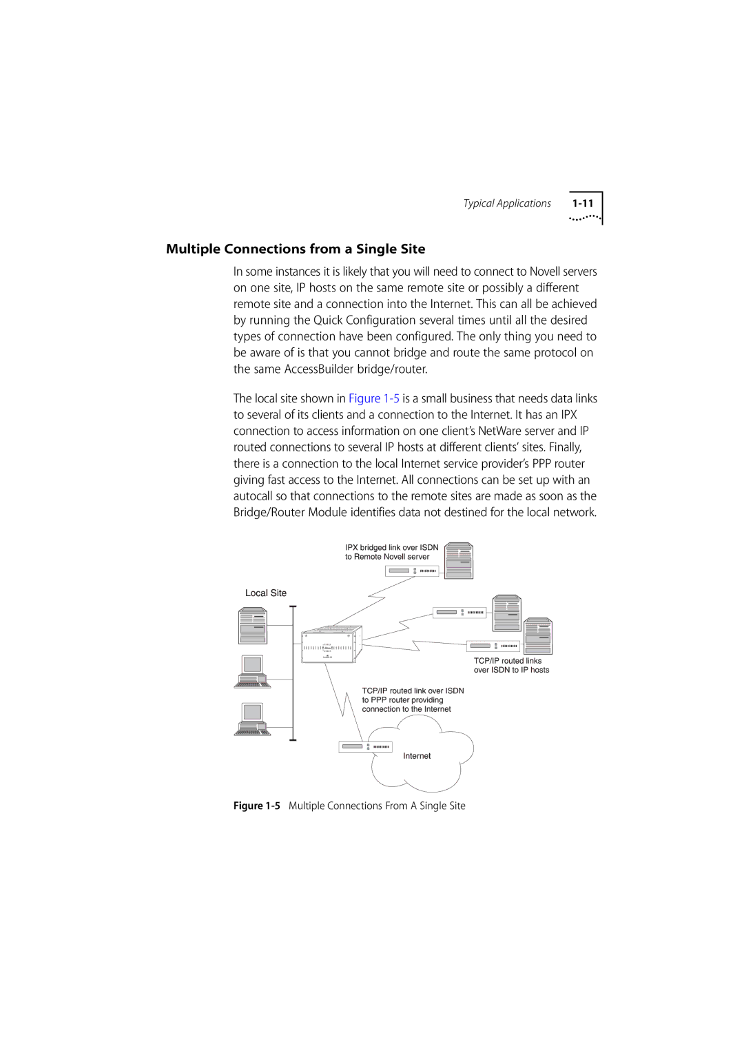 3Com 7000 manual Multiple Connections from a Single Site, Multiple Connections From a Single Site 