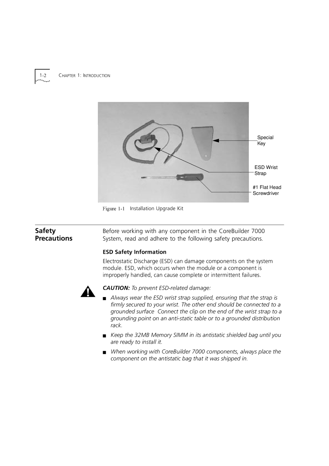 3Com 7000HD manual ESD Safety Information 