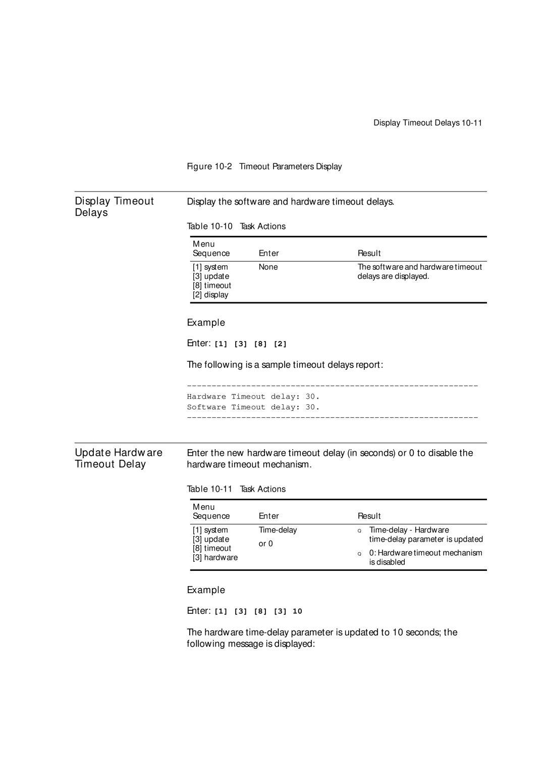 3Com 7600 manual Delays, Update Hardware, Timeout Delay 