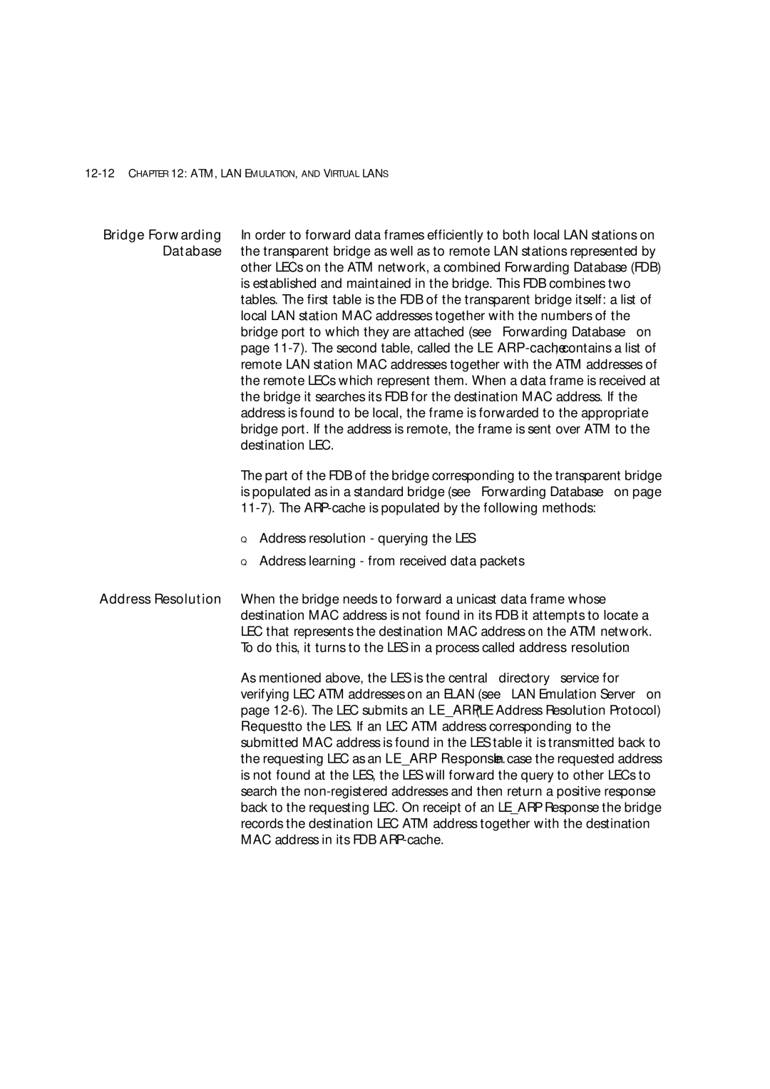 3Com 7600 manual 12-12CHAPTER 12 ATM, LAN EMULATION, and Virtual Lans 