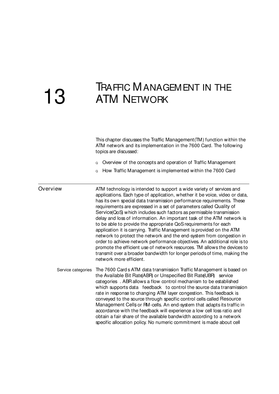 3Com manual ATM Network, Topics are discussed, How Traffic Management is implemented within the 7600 Card 