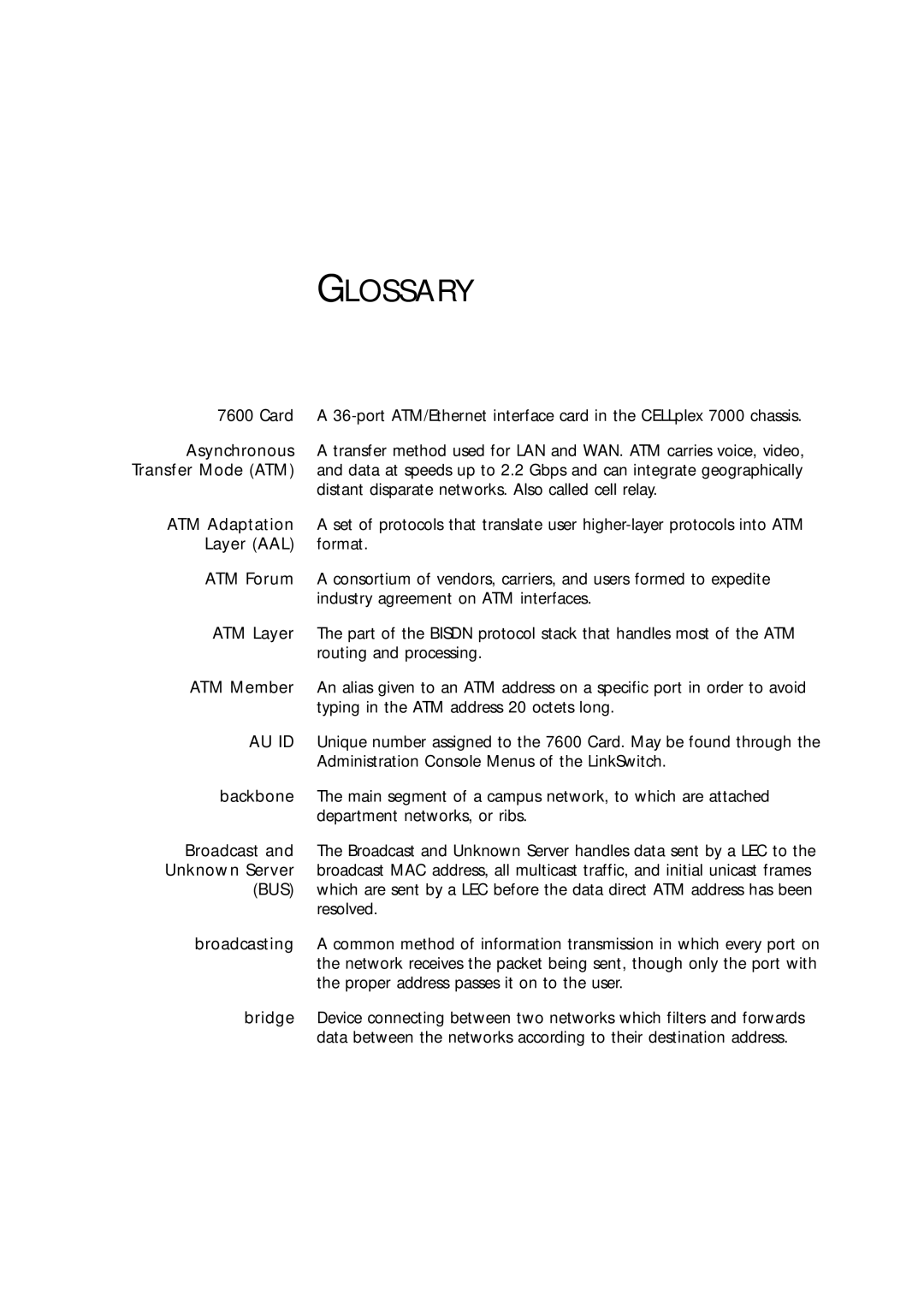 3Com 7600 manual Glossary 