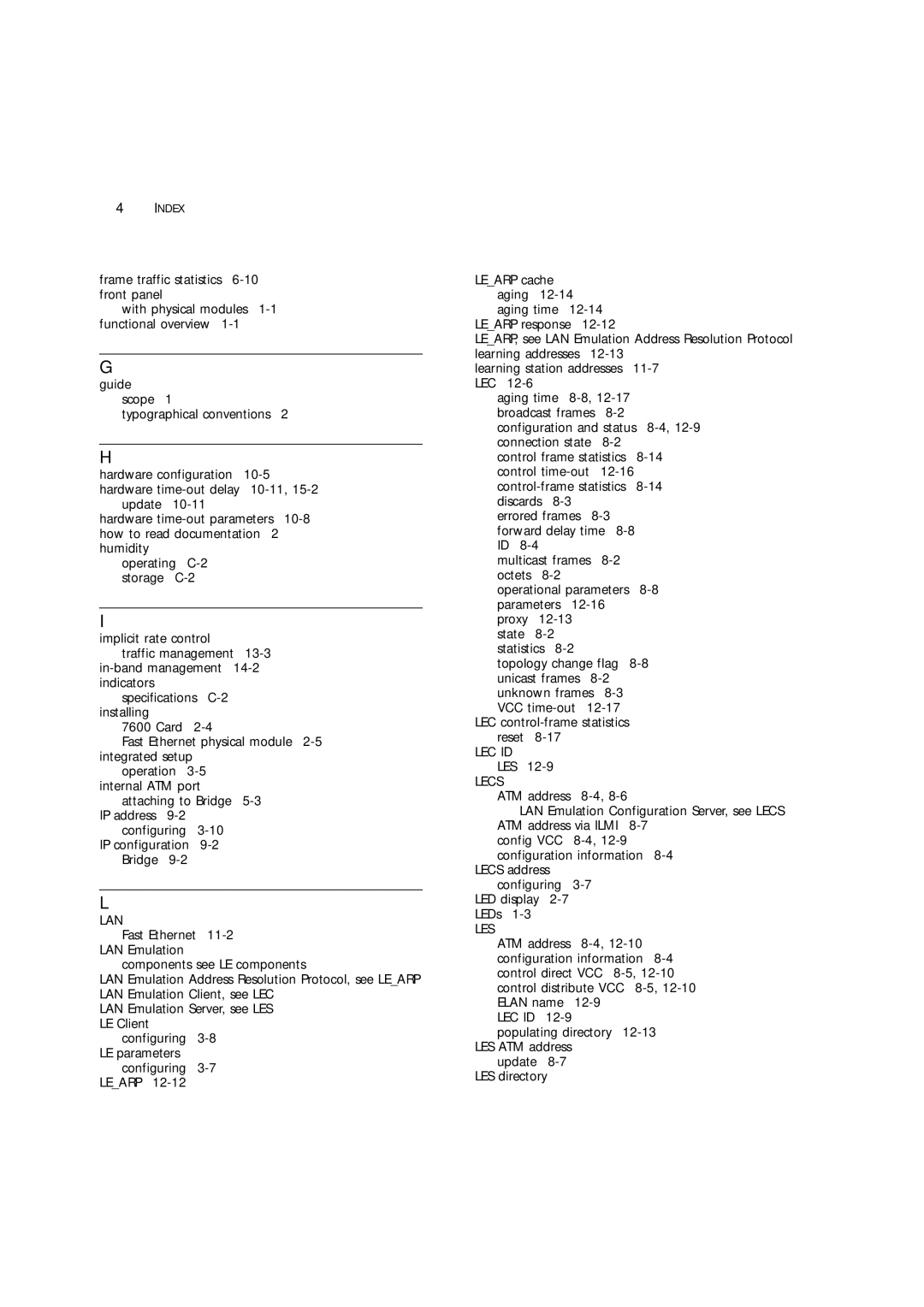 3Com 7600 manual Lec Id 